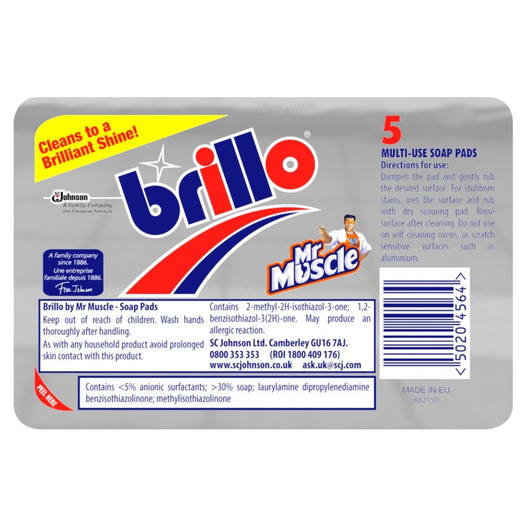 Brillo Soap Cleaning Pads - Pack 5