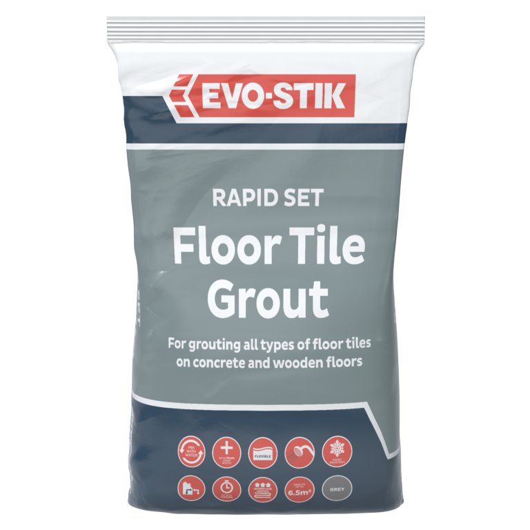 Evo-Stik Tile A Floor Fast Set Grout for All Tiles - 5kg - Grey