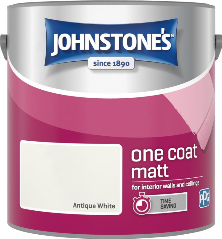 Johnstone's One Coat Matt 2.5L - Antique White