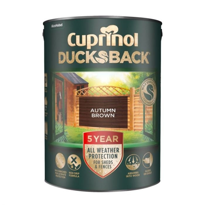 Cuprinol Ducksback 5L - Autumn Brown