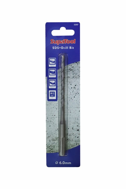 SupaTool Slotted Drill Shaft (SDS) Masonry Drill Bits - 6x160mm