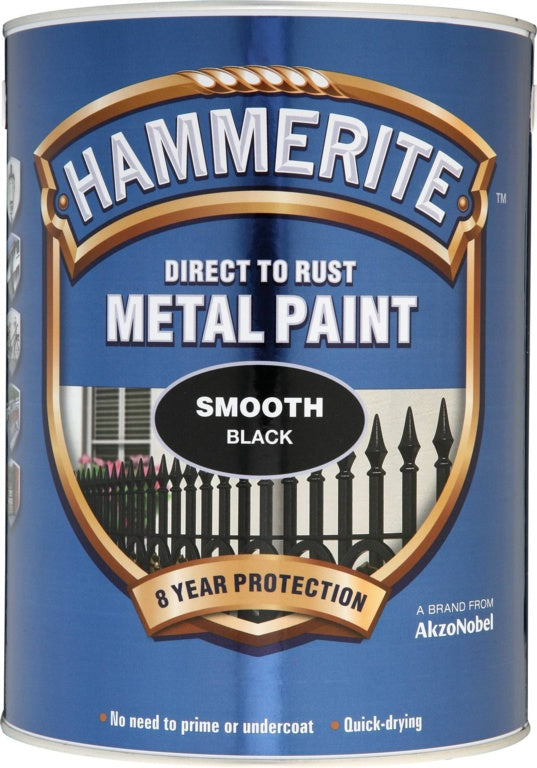 Hammerite Metal Paint Smooth 5L - Black