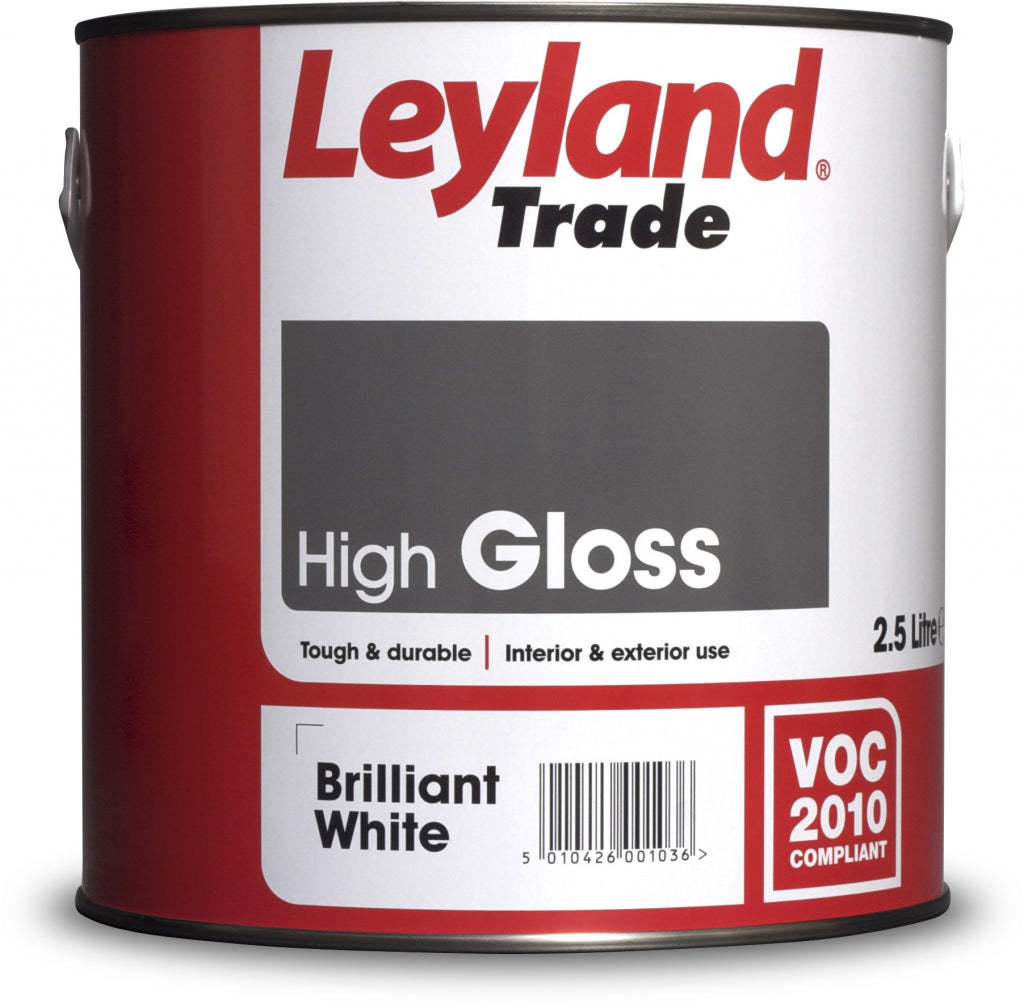 Leyland Trade Gloss - 2.5L Brilliant White