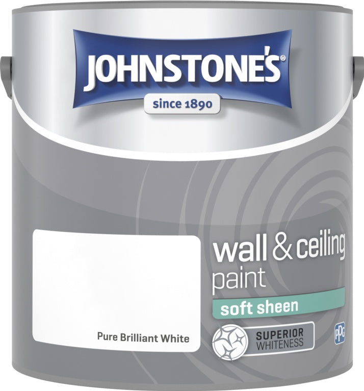 Johnstone's Wall & Ceiling Soft Sheen 2.5L - Brilliant White