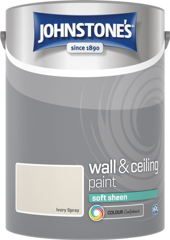 Johnstone's Wall & Ceiling Soft Sheen 5L - Ivory Spray