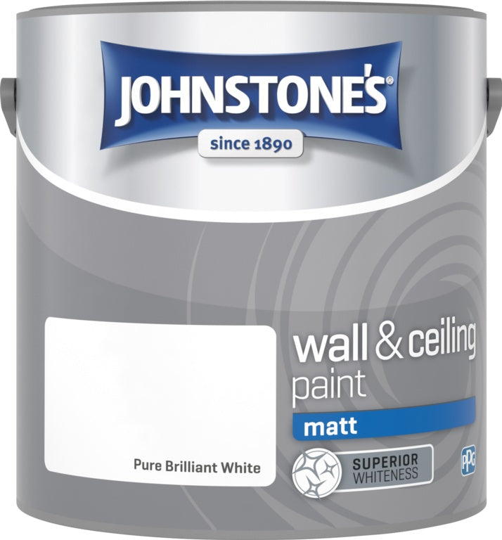 Johnstone's Wall & Ceiling Matt 2.5L - Brilliant White