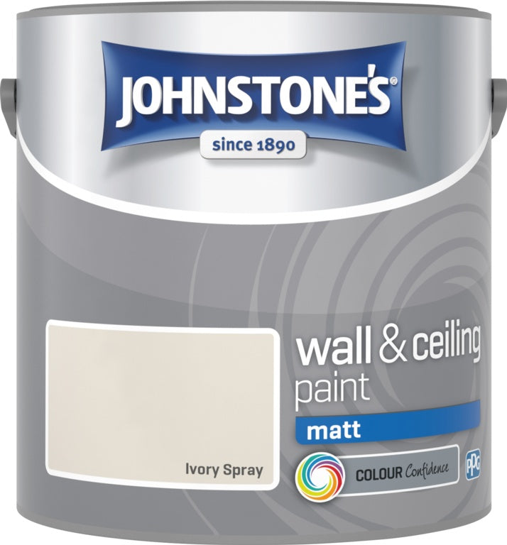 Johnstone's Wall & Ceiling Matt 2.5L - Ivory Spray