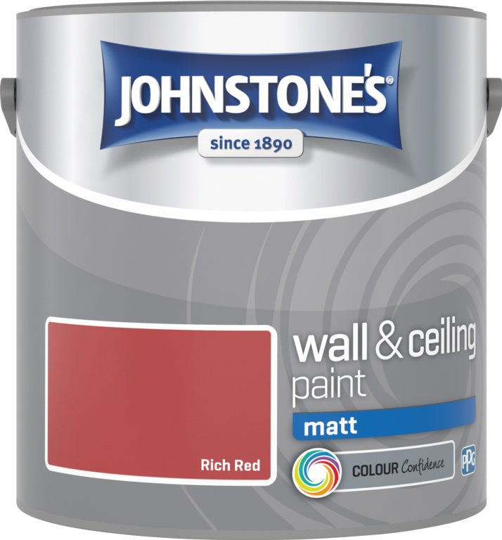 Johnstone's Wall & Ceiling Matt 2.5L - Rich Red
