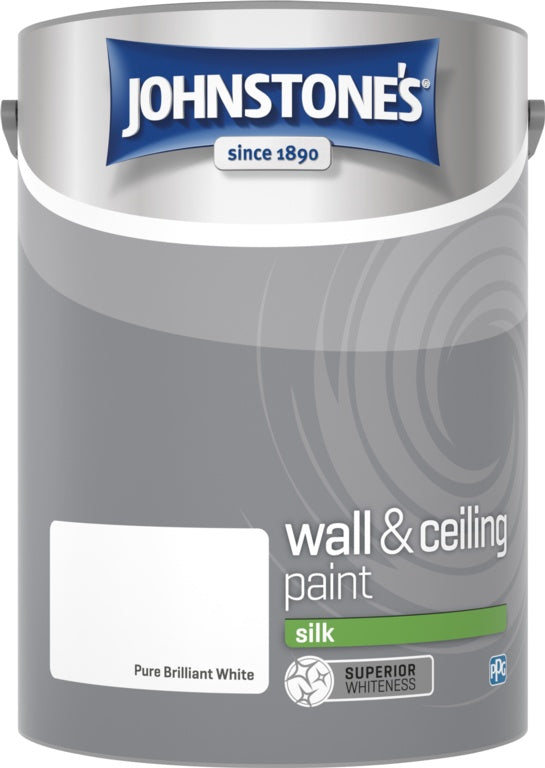 Johnstone's Wall & Ceiling Silk 5L - Brilliant White