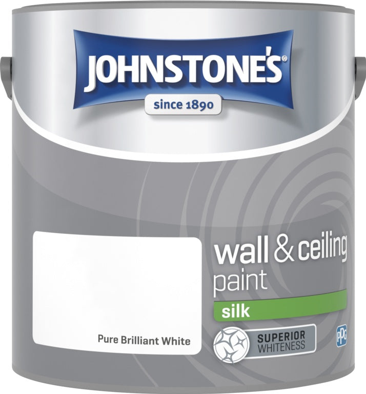 Johnstone's Wall & Ceiling Silk 2.5L - Brilliant White