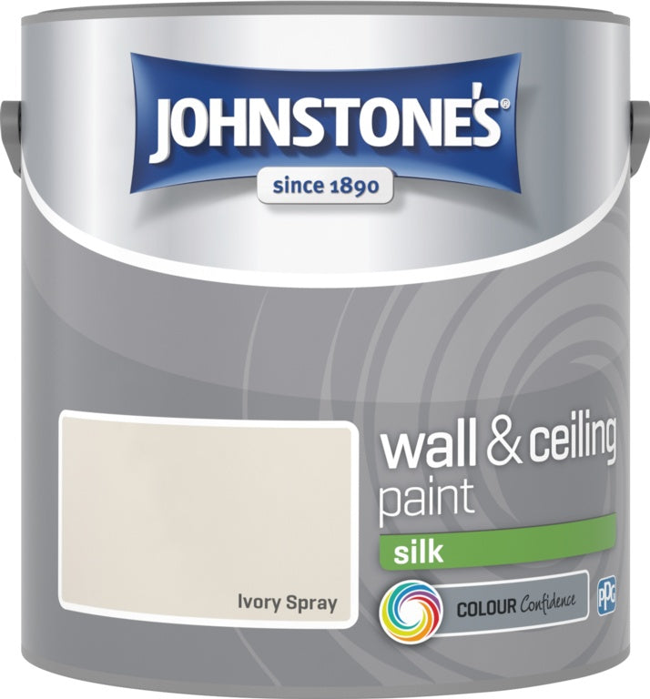 Johnstone's Wall & Ceiling Silk 2.5L - Ivory Spray