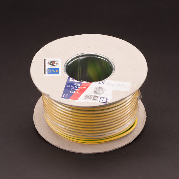 PX BASEC 1 Core Cable - Green & Yellow - 50m x 10mm