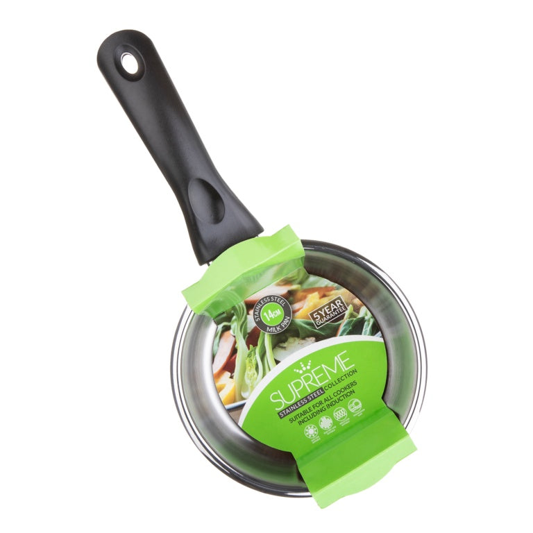 Pendeford Stainless Steel Collection Milk Pan 30oz - 15cm