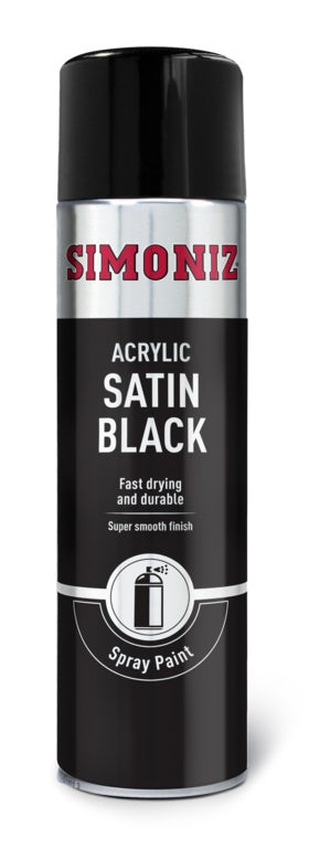 Simoniz Spray Paint - Satin Black (Aerosol) - 500ml