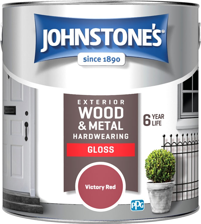 Johnstone's Exterior Hardwearing Gloss 2.5L - Victory Red