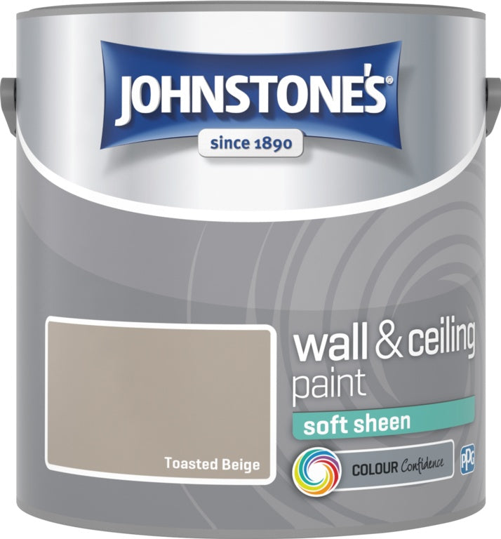 Johnstone's Wall & Ceiling Soft Sheen 2.5L - Toasted Beige