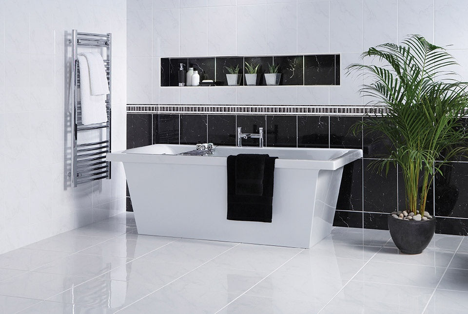 British Ceramic Tile Elgin Marbles White Field - 248x398mm | White