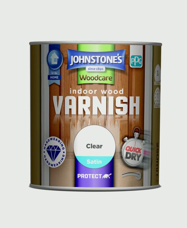 Johnstone's Indoor Wood Varnish - Clear Satin - 250ml