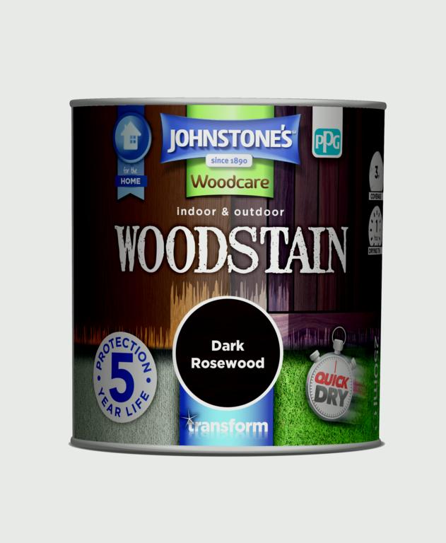 Johnstone's Indoor & Outdoor Woodstain 250ml - Dark Rosewood