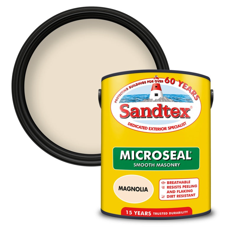 Sandtex Smooth Masonry Paint 5L - Magnolia