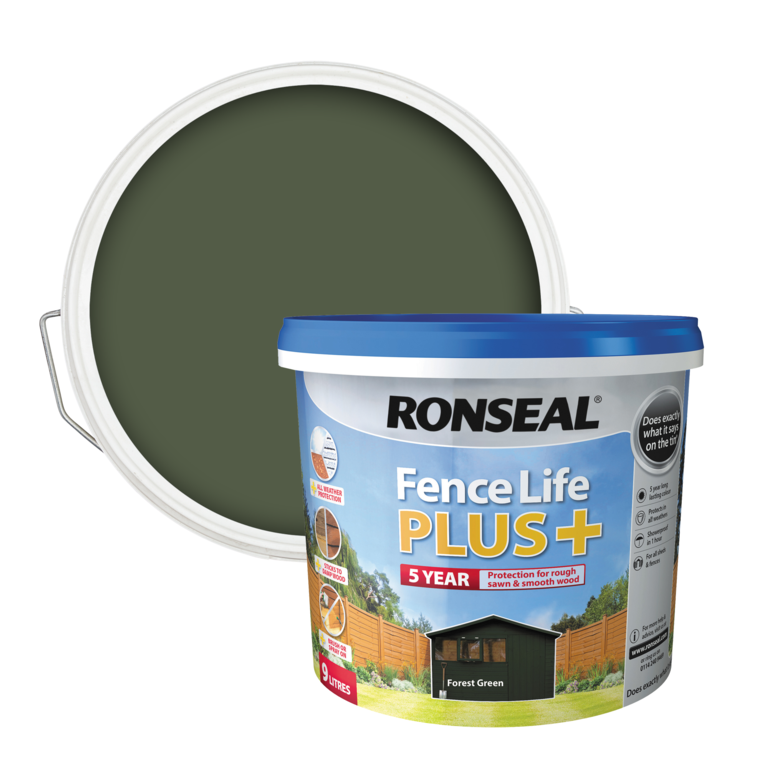 Ronseal Fence Life Plus 9L - Forest Green