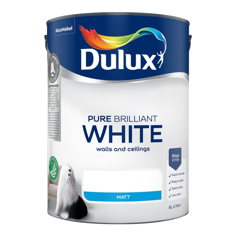Dulux Matt 5L - Pure Brilliant White