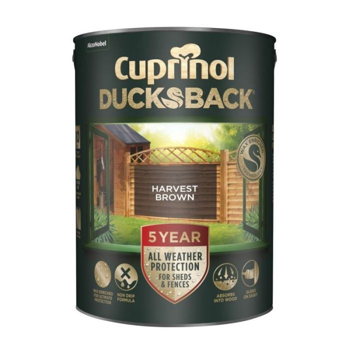 Cuprinol Ducksback 5L - Harvest Brown