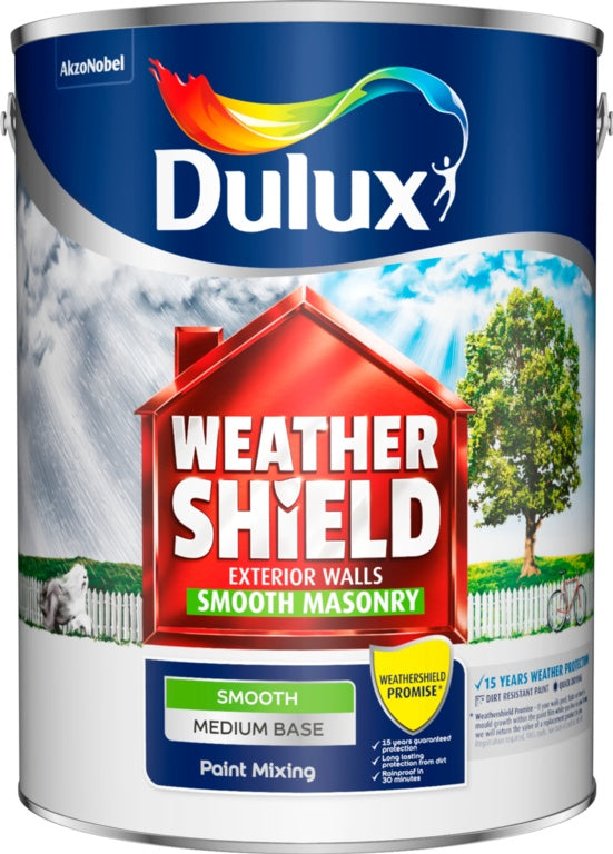 Dulux Colour Mixing Weathershield 5L - Medium Smooth Base