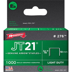 Arrow JT21/T27 Staples - 10mm 3/8in (1000)