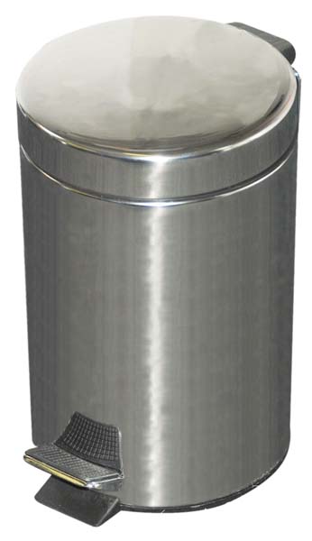 Kingfisher Pedal Bin Stainless Steel - 12L