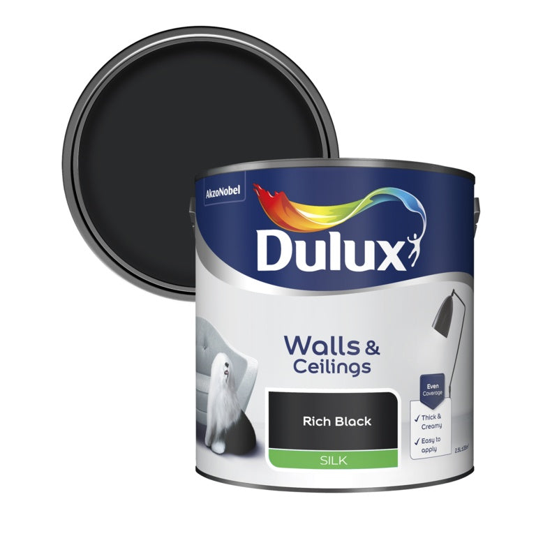 Dulux Silk 2.5L - Rich Black