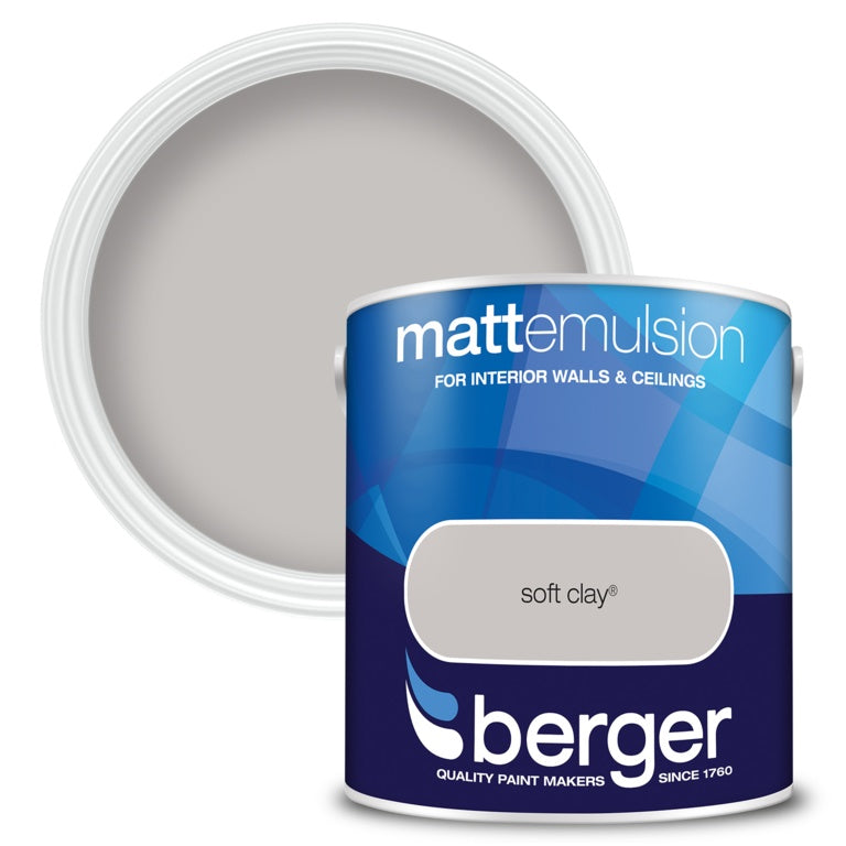 Berger Matt Emulsion 2.5L - Soft Clay
