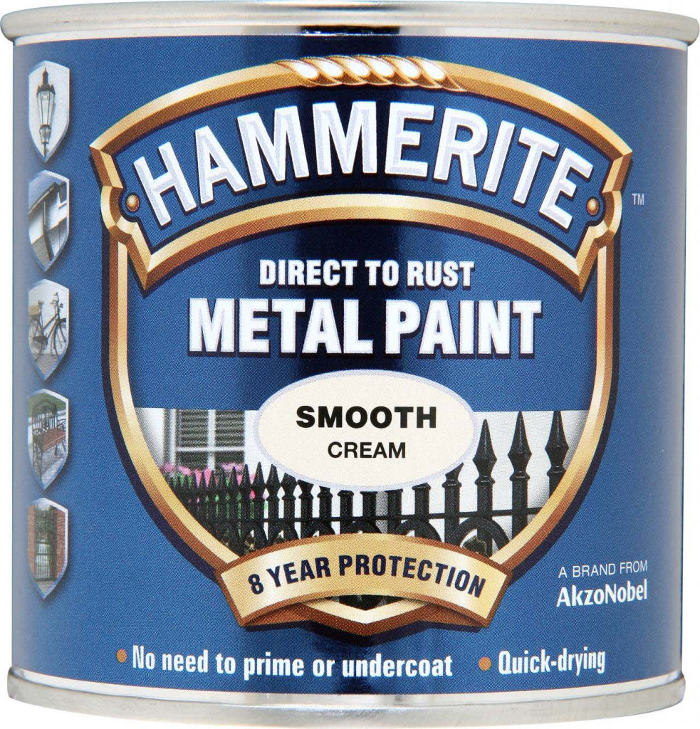 Hammerite Metal Paint Smooth 250ml - Cream
