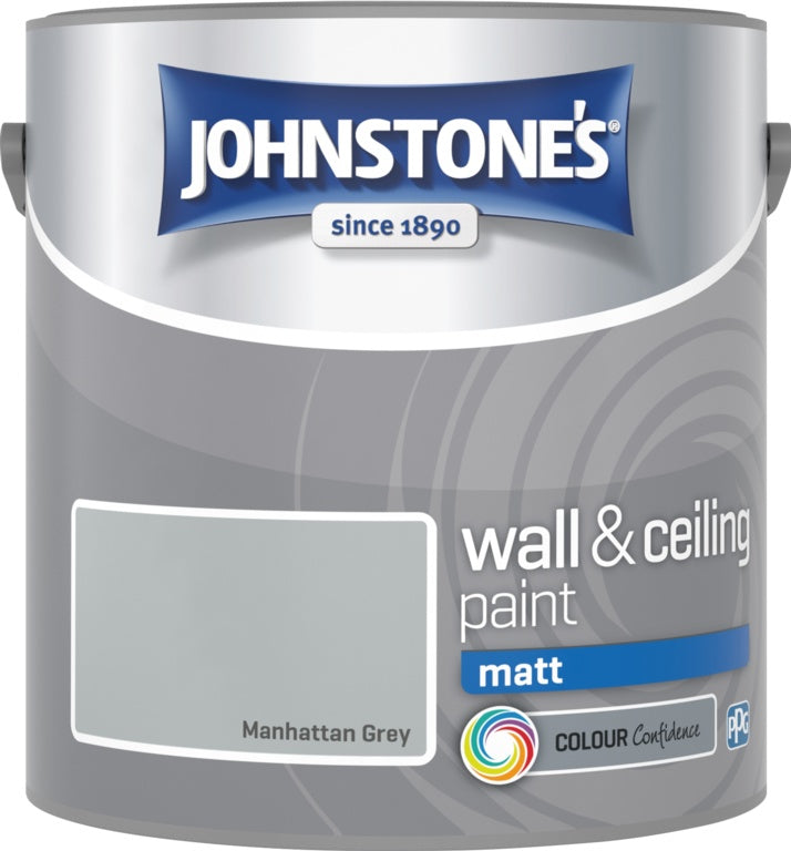 Johnstone's Wall & Ceiling Matt 2.5L - Manhattan Grey