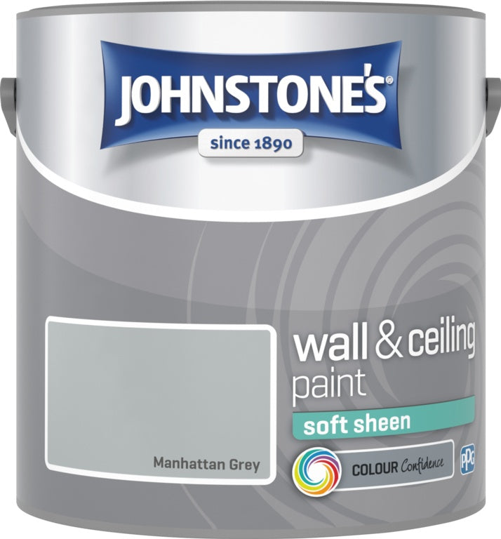 Johnstone's Wall & Ceiling Soft Sheen 2.5L - Manhattan Grey