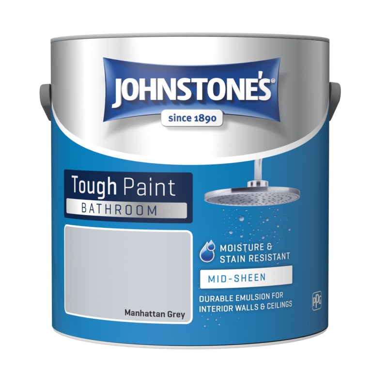 Johnstone's Bathroom Midsheen 2.5L - Manhattan Grey
