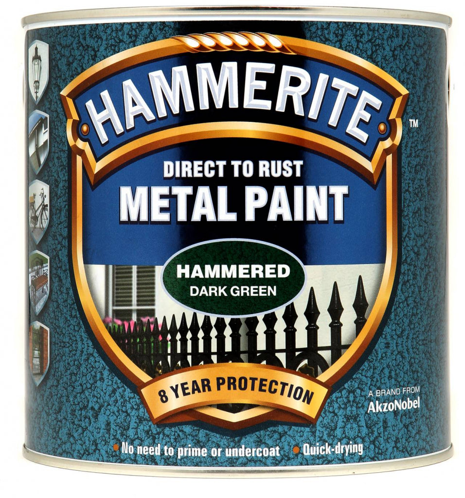 Hammerite Metal Paint Hammered 2.5L - Dark Green