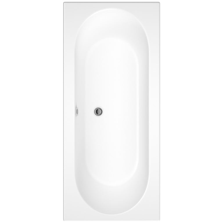 Trojan Cascade 1800 x 800mm No Tap Hole Twin End Bath - White