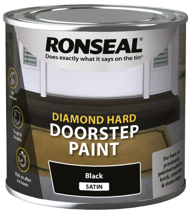 Ronseal Diamond Hard Door Step Paint 250ml - Black