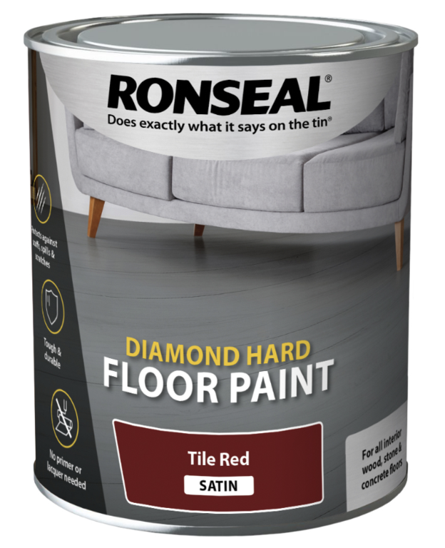 Ronseal Diamond Hard Floor Paint 750ml - Red