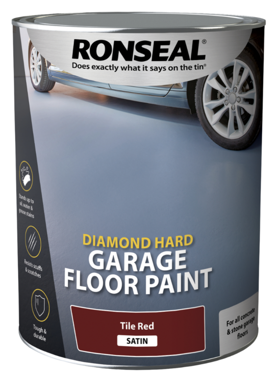 Ronseal Diamond Hard Garage Floor Paint 5L - Red