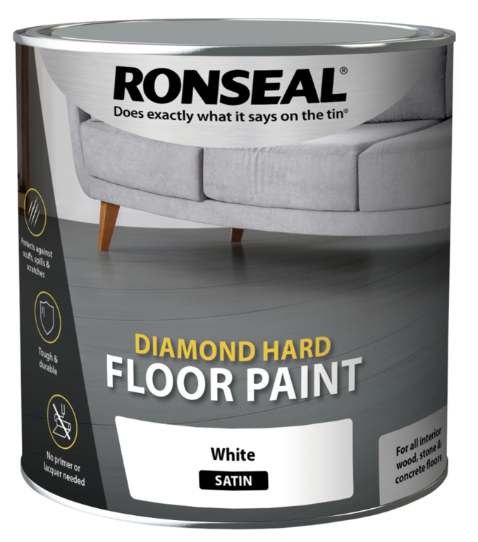 Ronseal Diamond Hard Floor Paint 2.5L - White Satin