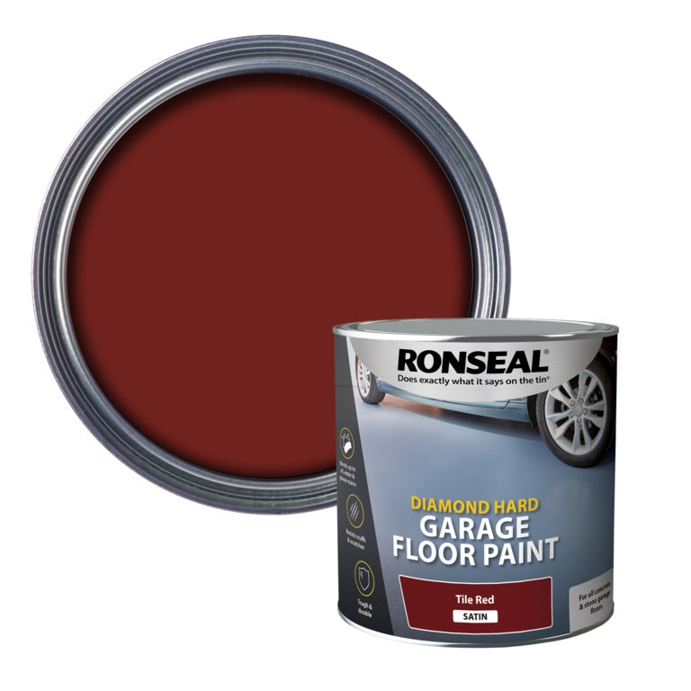 Ronseal Diamond Hard Garage Floor Paint 2.5L - Red