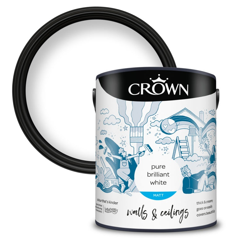 Crown Matt Emulsion 5L - Pure Brilliant White
