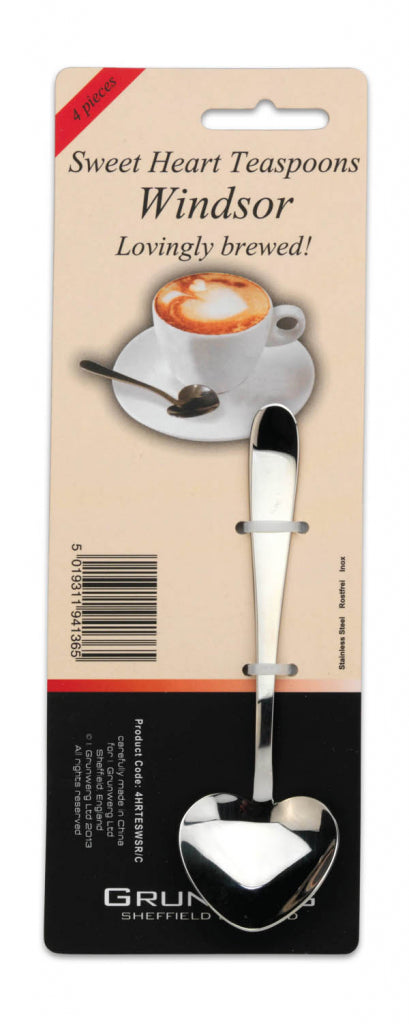 Windsor Heart Shaped Teaspoons - Pack 4