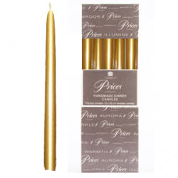 Price's Candles Venetian 10" Candle - Pack 10 Gold