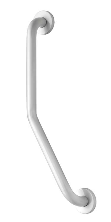 Croydex Angled Grab Bar with Concealed Fixing - 60cm - White