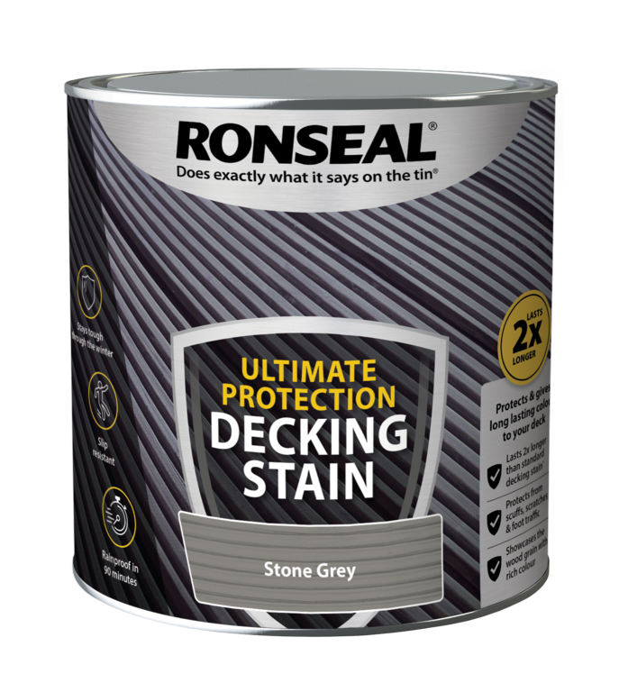Ronseal Ultimate Protection Decking Stain 2.5L - Stone Grey