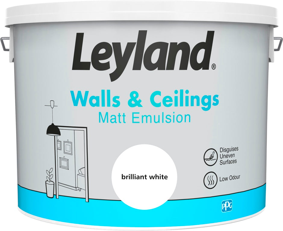Leyland Matt Emulsion 10L - Brilliant White