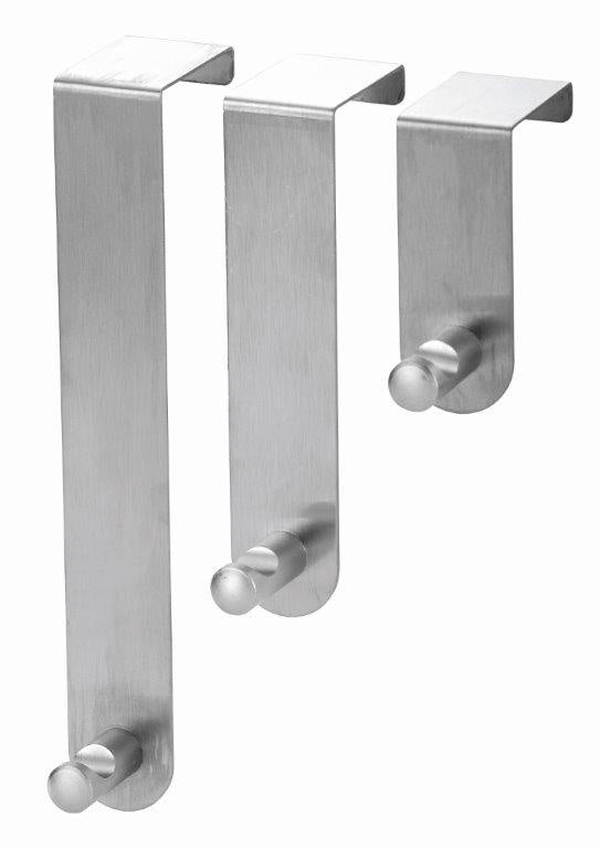Blue Canyon Stainless Steel Over Door Hooks - Set 3